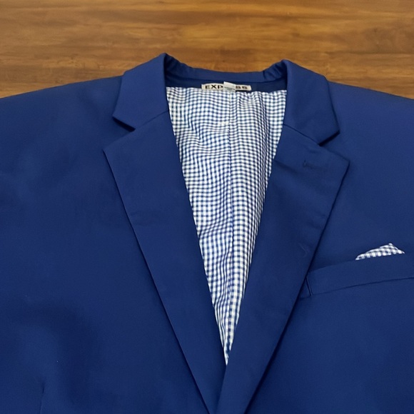 Men’s Slim Fit Suit Jacket in Blue - Picture 3 of 6